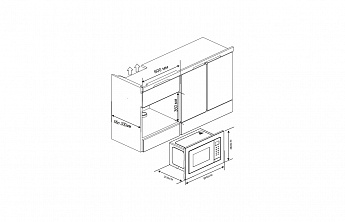 картинка Микроволновая печь встраиваемая Haier HMX-BTG207B 