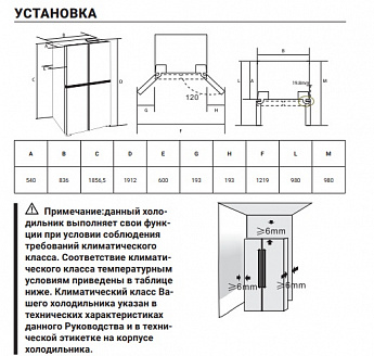 картинка Полувстраиваемый холодильник Hiberg RFQ-600DX NFGС inverter серый 