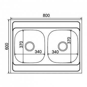 картинка |Discount| Кухонная мойка MIXLINE 80X60-2  