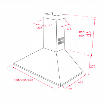 картинка Кухонная вытяжка Teka DBB 60 SS  