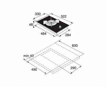 картинка Газовая варочная панель ASKO HG8313BGB1 