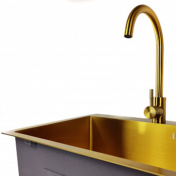 картинка Смеситель Emar ЕСВ-3020 PVD GOLDEN высокий излив 