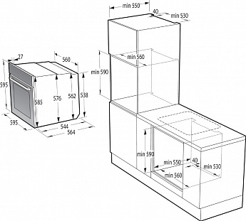 картинка Электрический духовой шкаф Gorenje BOS67372CLB 