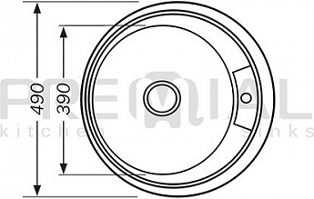 картинка Мойка для кухни Premial 4949 глянец 