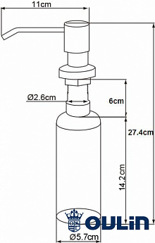 картинка Дозатор для мыла Oulin OL-401 D 