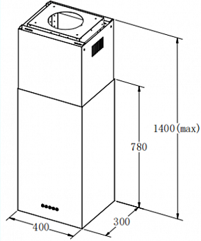 картинка Кухонная вытяжка Weissgauff Box 1400 Island BL 
