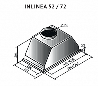 картинка Кухонная вытяжка Kuppersberg INLINEA 52 BLACK 