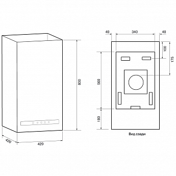 картинка Кухонная вытяжка Krona DITA F MAX 420 inox SGC 