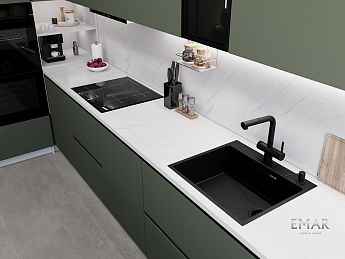 картинка Кухонная мойка Emar EMB-560(TOP) PVD Black 