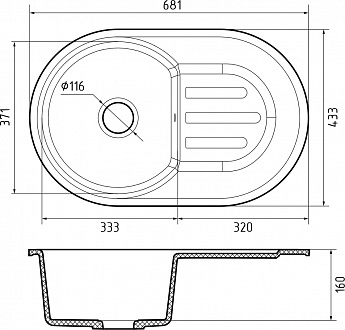 картинка Мойка для кухни Granfest-Smart SM685L 