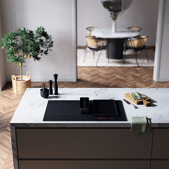 картинка Варочная панель со встроенной вытяжкой Asko HIHD854MM 