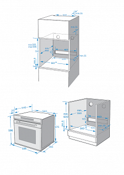 картинка Электрический духовой шкаф Weissgauff EOM 751 PDB Black Edition 